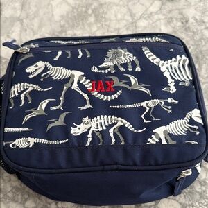 Pottery Barn Kids Blue Dinosaur Lunch Bag